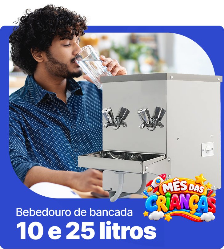 Mês das Crianças — card bancada 10 e 25 litros