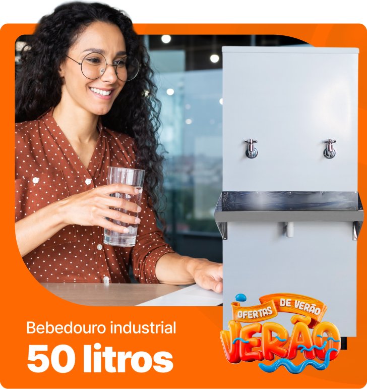 Verão — Bebedouro industrial 50 litros
