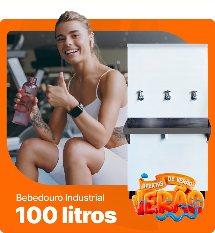 Verão — Bebedouro industrial 100 litros