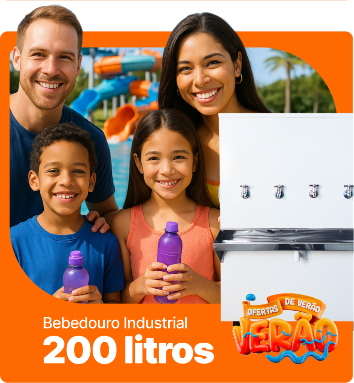 Verão — Bebedouro industrial 200 litros