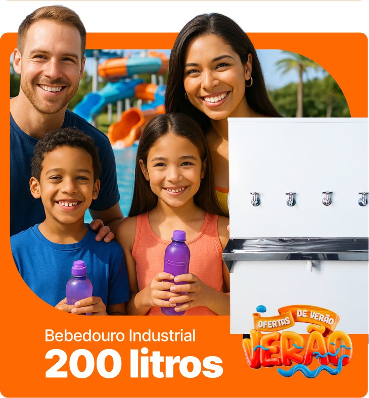 Verão — Bebedouro industrial 200 litros